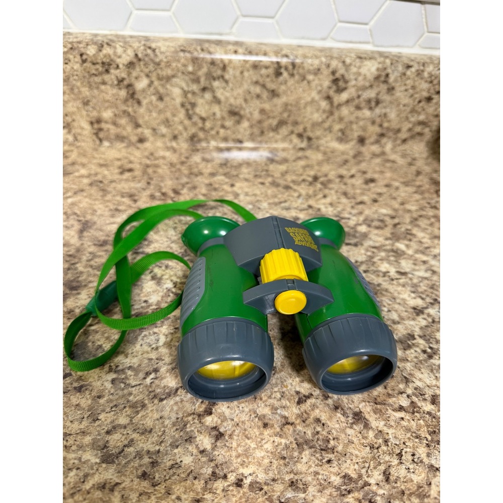 Backyard Safari Adventures Kids Field Binoculars 5x30 Green Yellow Alex Brands